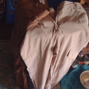 LL Bean &Max Studio Lightweight Cargo Pants (Med& Size 4)